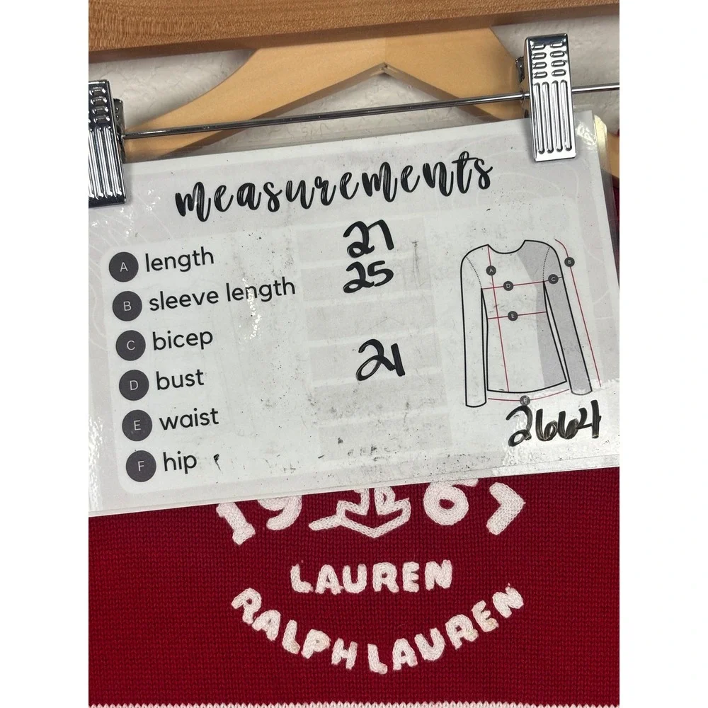 Lauren Ralph Lauren Women Sweater SZ XL Red Striped Nautical 100% Cotton Coastal - Picture 2 of 10